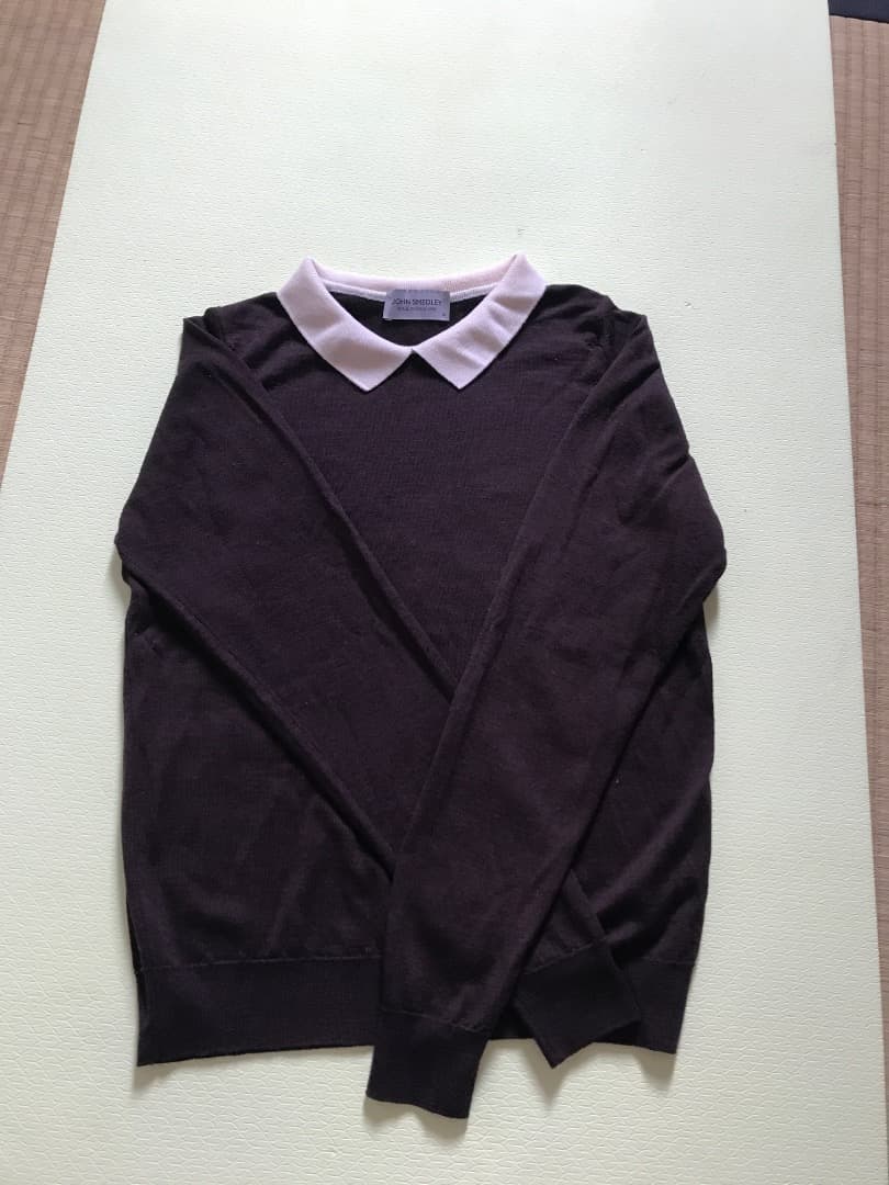 JOHN SMEDLEY 長袖ニット M ダークブラウン