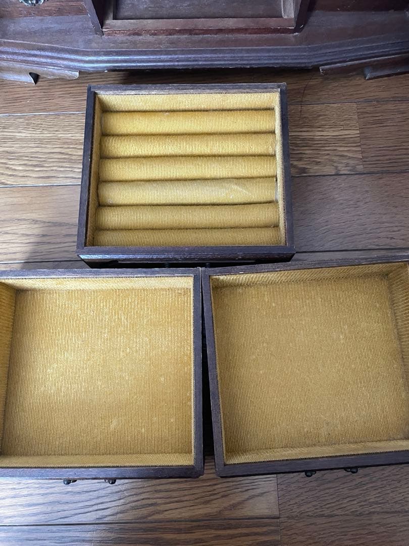 最終価格 アンティーク ウッド アクセサリーボックス 昭和