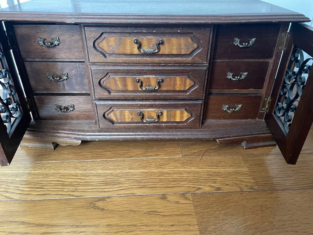 最終価格 アンティーク ウッド アクセサリーボックス 昭和