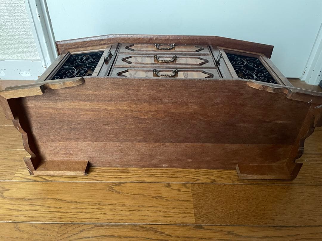 最終価格 アンティーク ウッド アクセサリーボックス 昭和