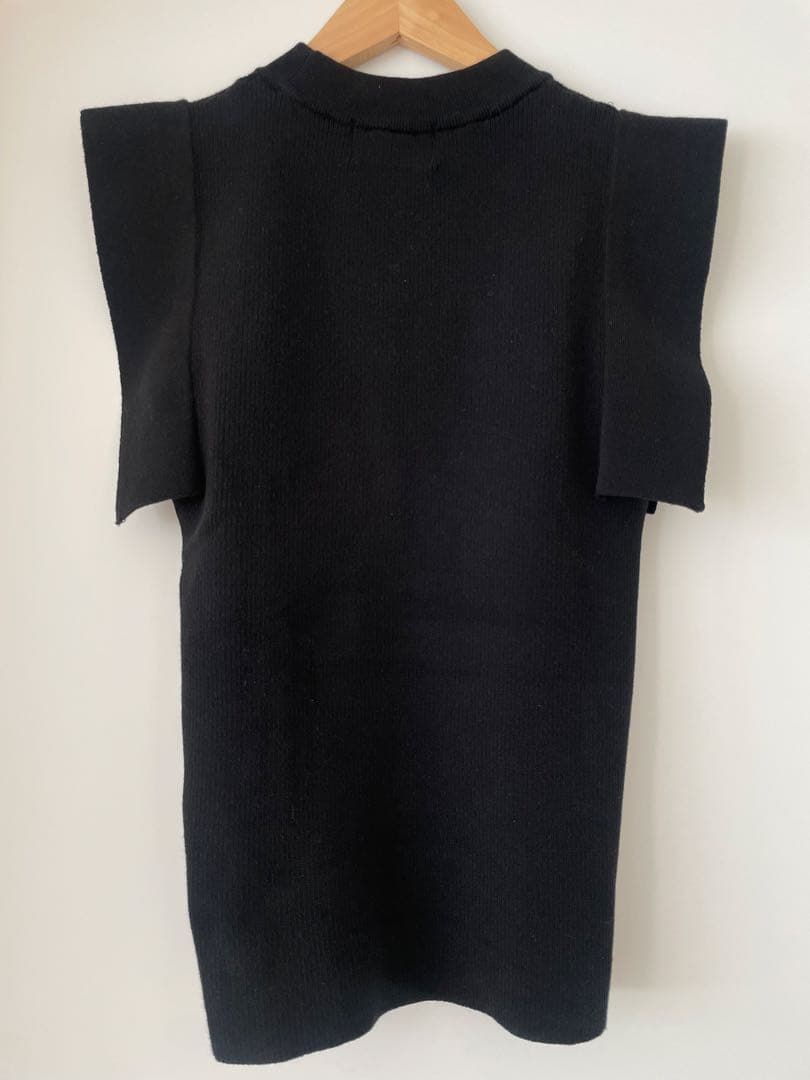 CLANE SQUARE SLEEVE KNIT ブラック1