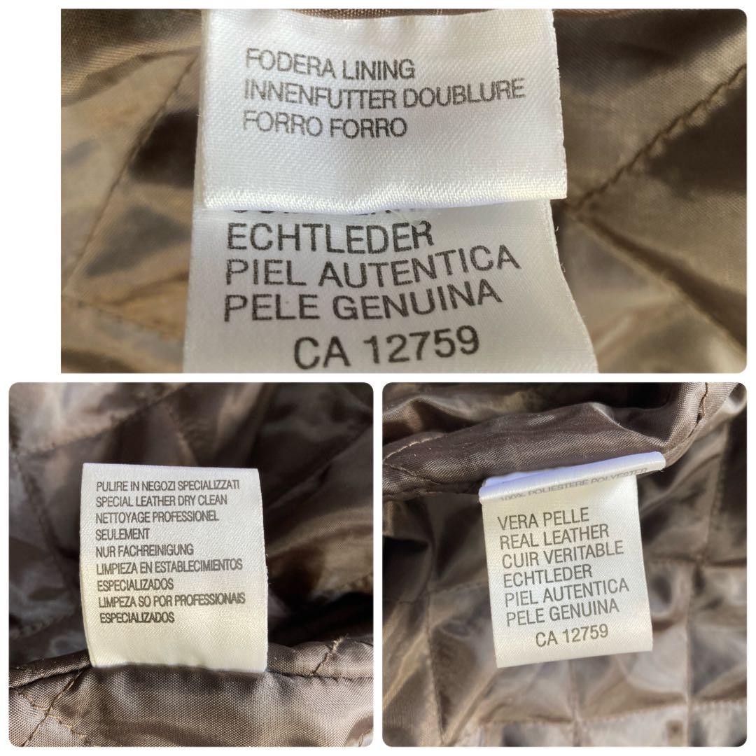 りょう様 リアル レザー シングル ライダース ジャケット XL 本革 茶