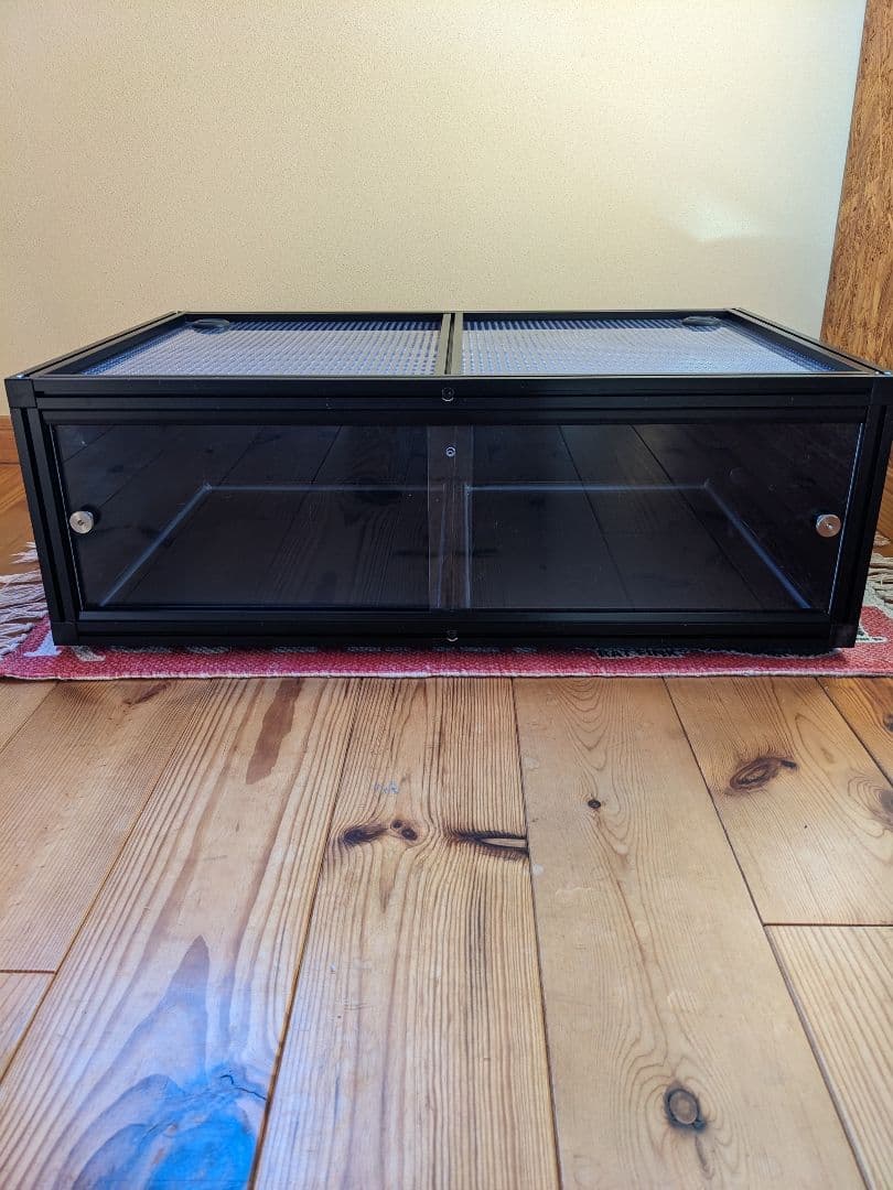 黒✡爬虫類　飼育ケージ 約60cm x 40cm x 21cm