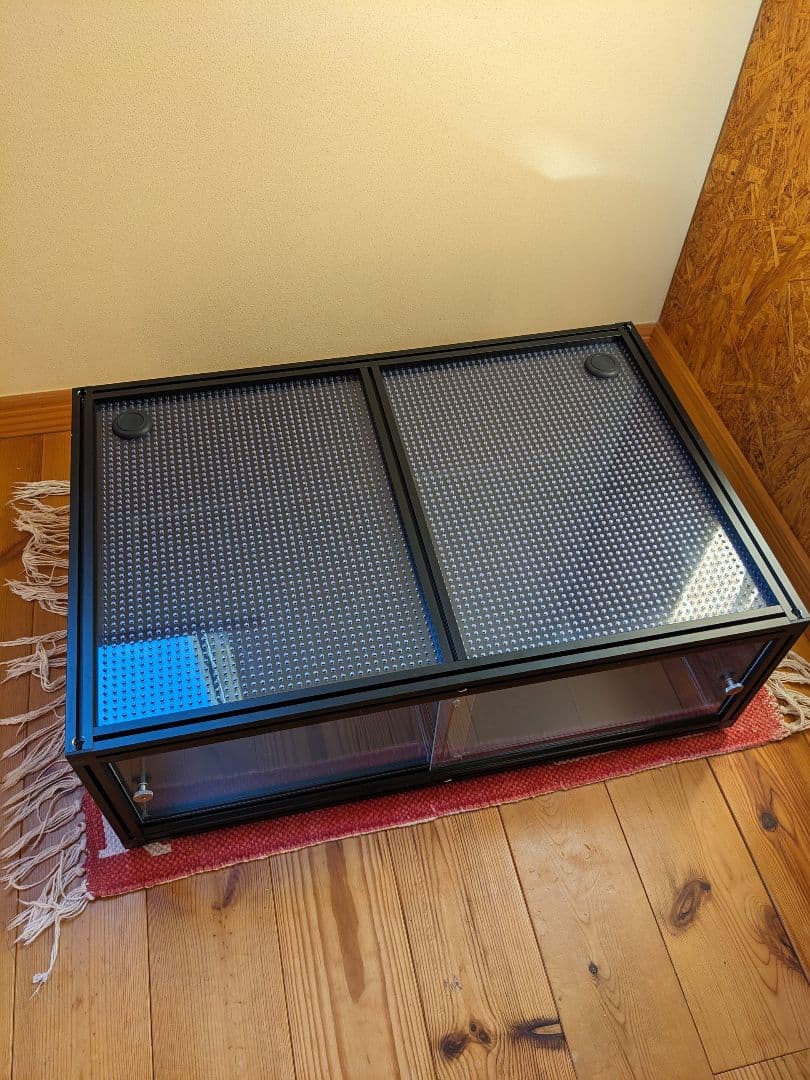 黒✡爬虫類　飼育ケージ 約60cm x 40cm x 21cm