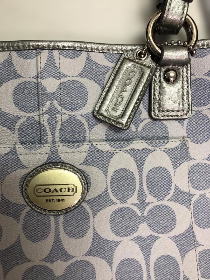 未使用品 COACH コーチ トートバッグ ２WAY　ライトグレー　シグネチャー