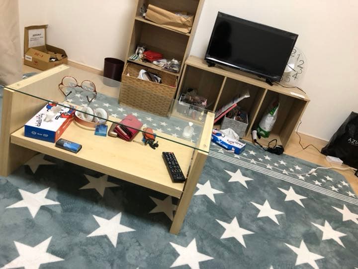 ベッド　マットレス　冷蔵庫　電子レンジ　机タンス　一色