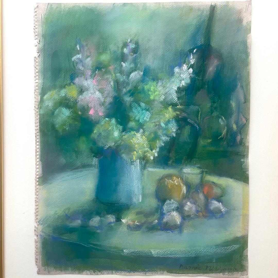 パステル画/色褪せない花束の贈り物/癒し/ヒーリング/パワースポット/ビバーナム