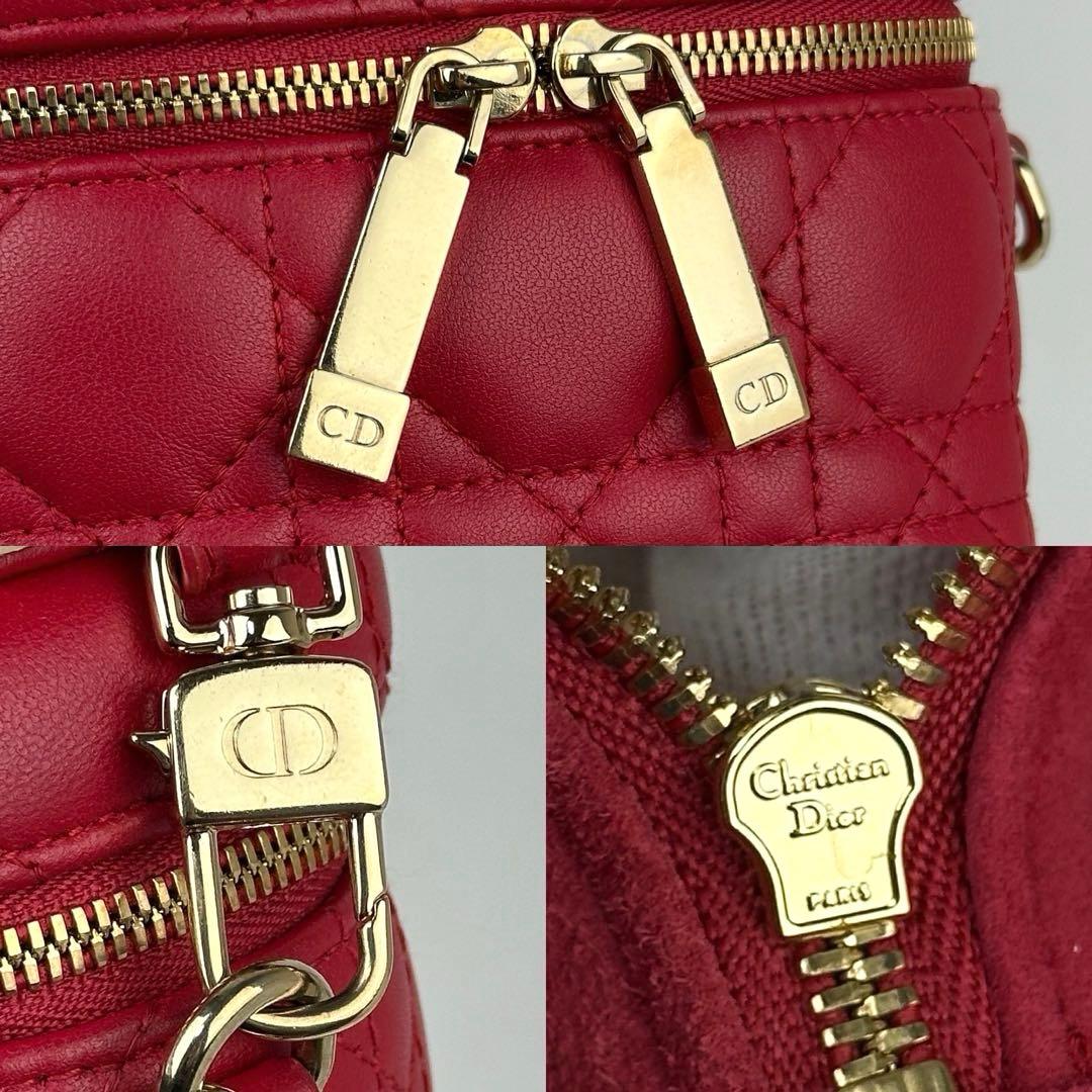 極美品■ディオール　マイクロ　バニティ　ショルダーバッグ　カナージュ　ラムレザー