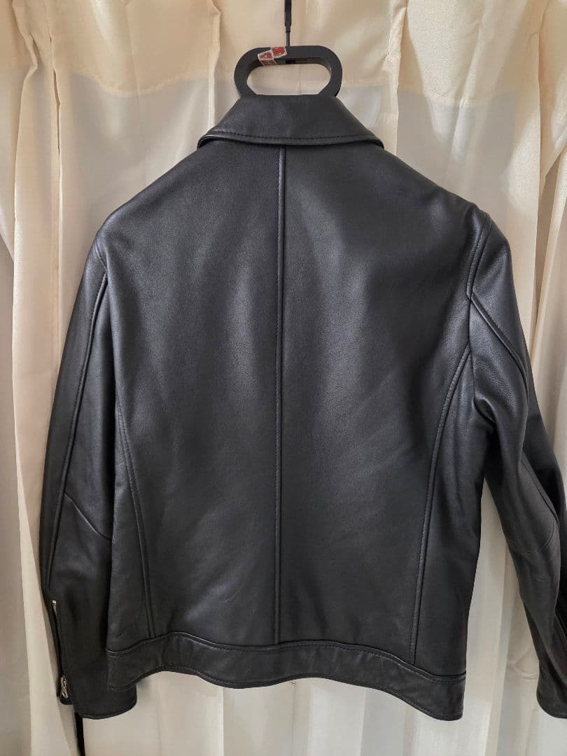 nano universe ブラック レザージャケット(羊革)