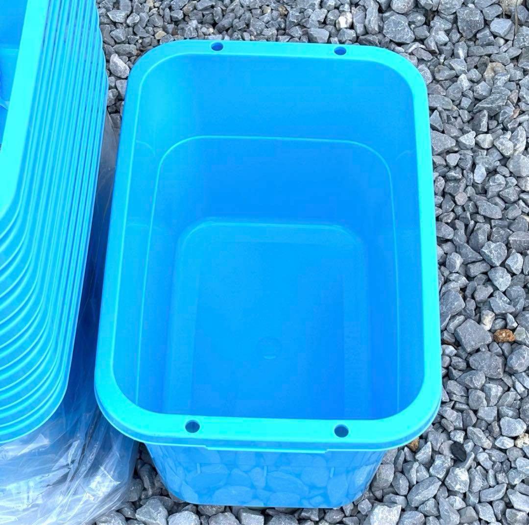 ② 角型タライ24L ブルー 新品と中古セット