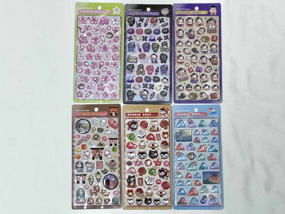 ボンボンドロップシール 和柄 6種セット 正規品 b