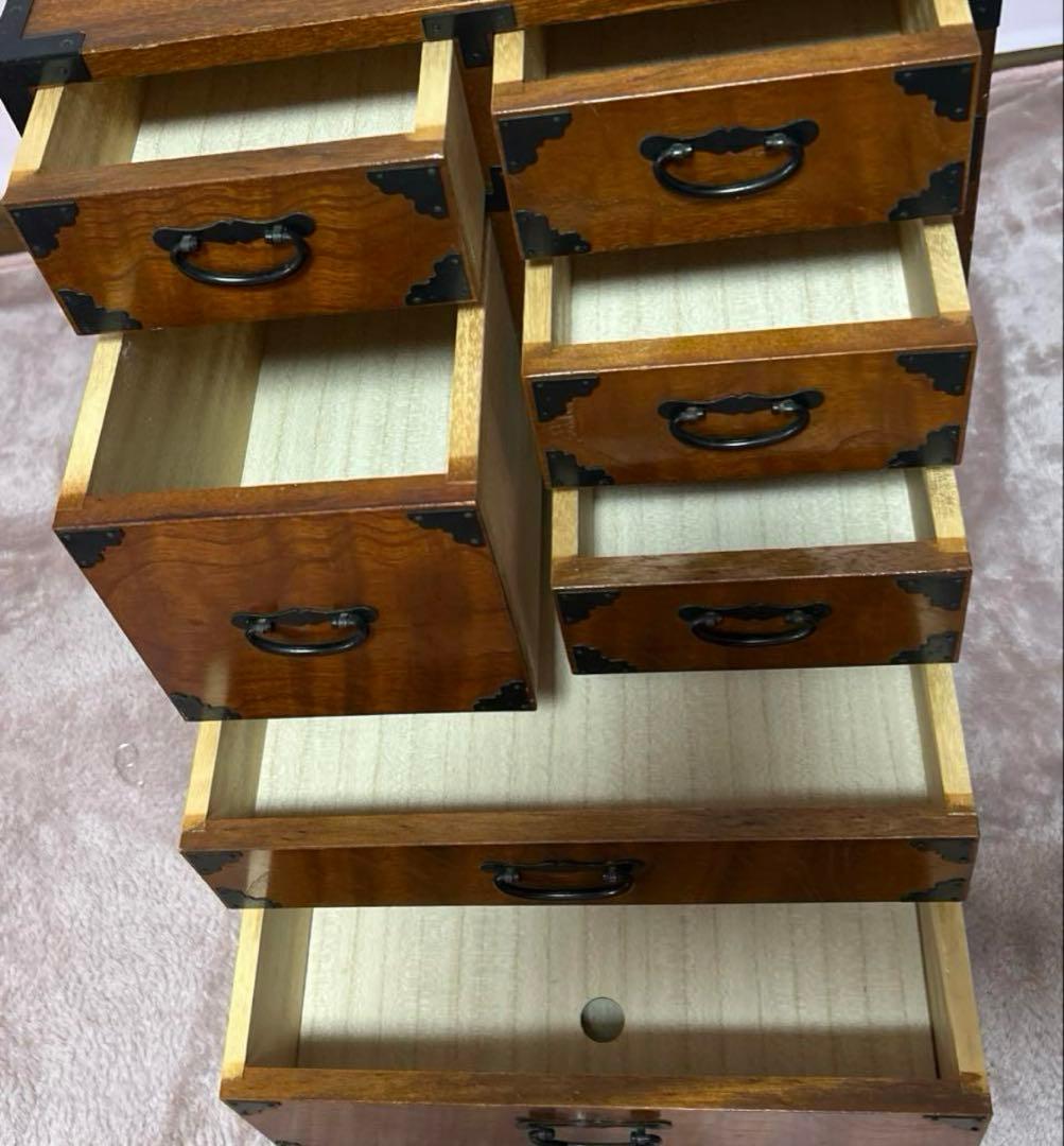 アンティーク家具　民芸家具　箪笥　薬箱　キャビネット　からくり仕掛け有