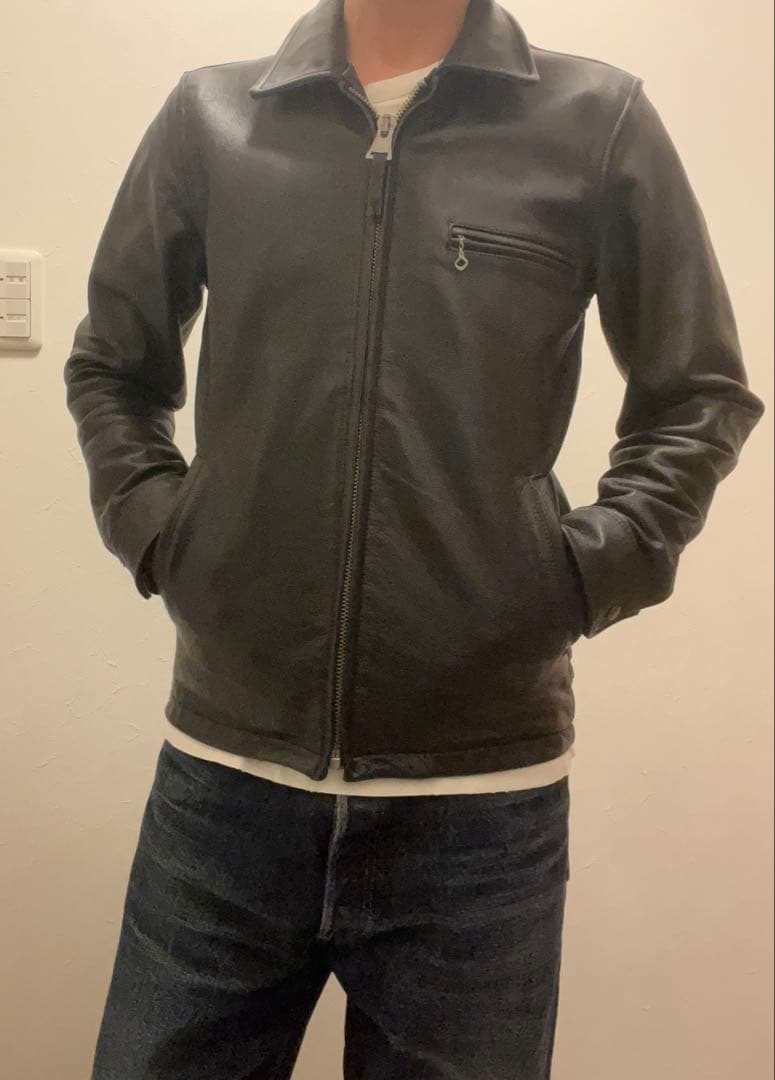 シングルライダースレザージャケット 本革 CowLeather
