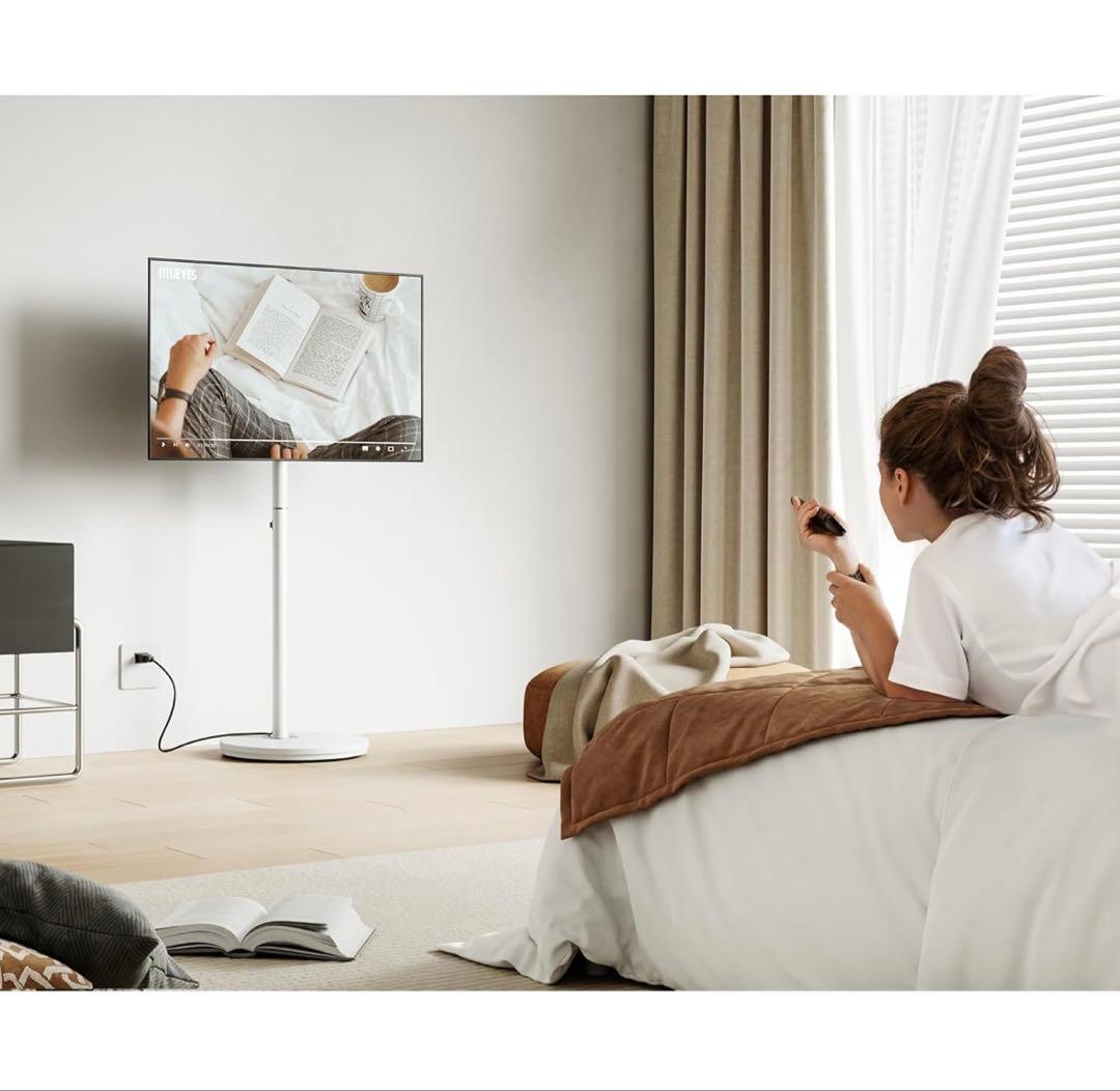 FITUEYES DESIGN テレビスタンド 24～48インチ対応 ホワイト