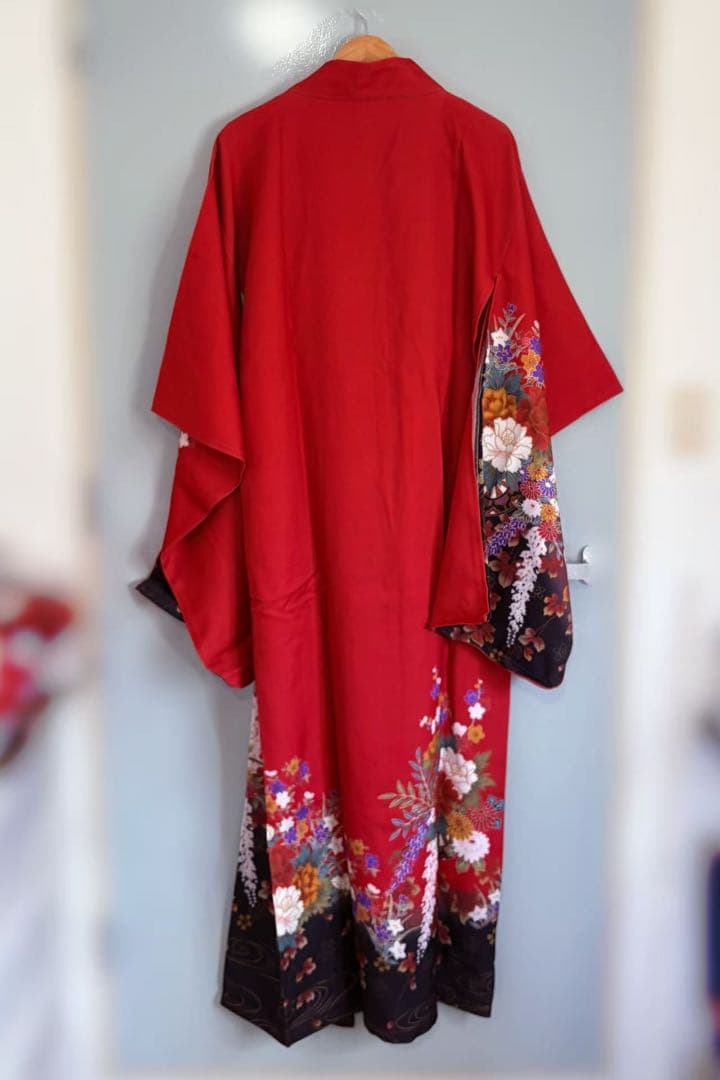 4️⃣着物 豪華 振袖 袋帯 作り帯 巾着バッグ 3点セット