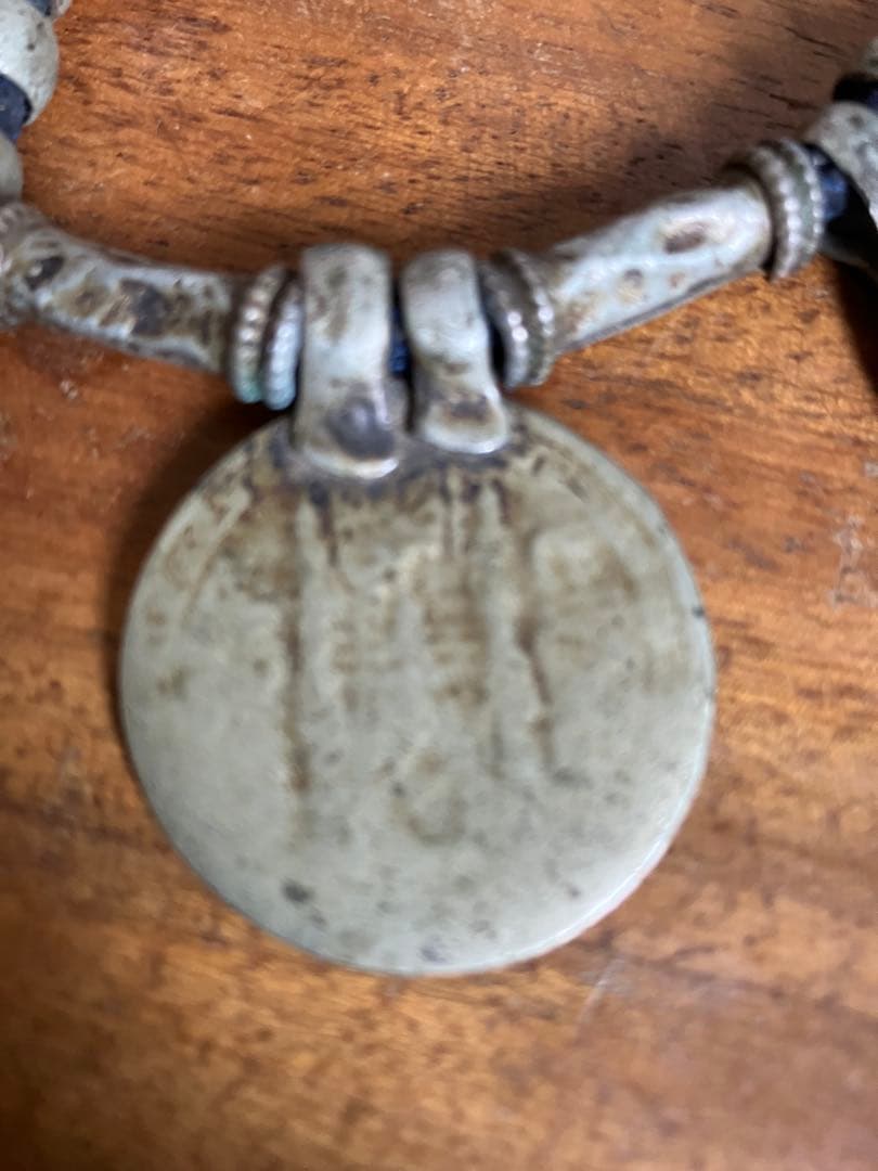 チベット　古銭　タンカ銀貨　ネックレス　アンティーク　稀少品　トライバルアート