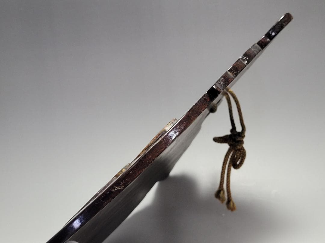 唐木製 寿山石 象嵌 女人図 木板 高さ約30.3cm