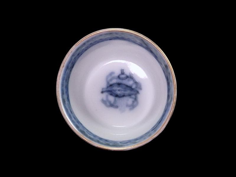 大聖寺伊万里　金襴手　金唐草に牡丹の図　小猪口　５客　N276AS-CZm