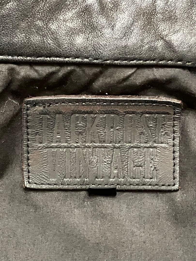 JACKROSE VINTAGE ブラックレザーライダースジャケット