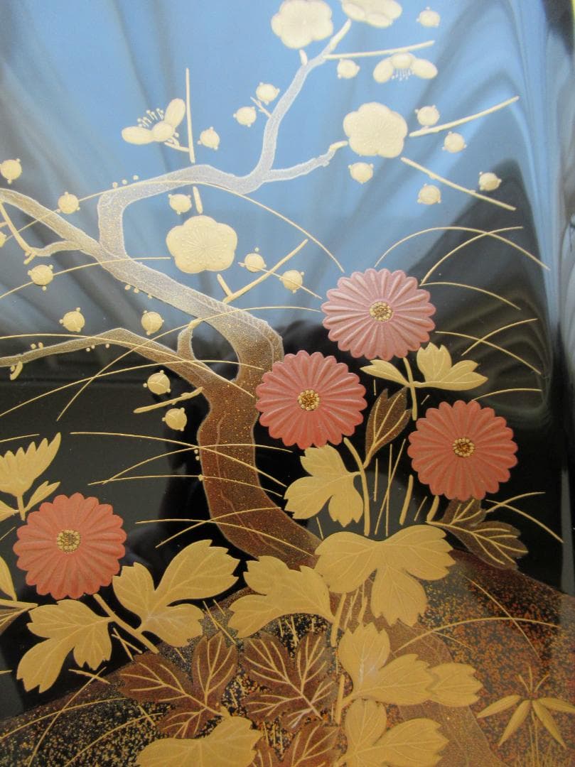 象彦 蒔絵 梨地 お盆 金彩 最高級 漆 金 京都 漆芸 漆芸