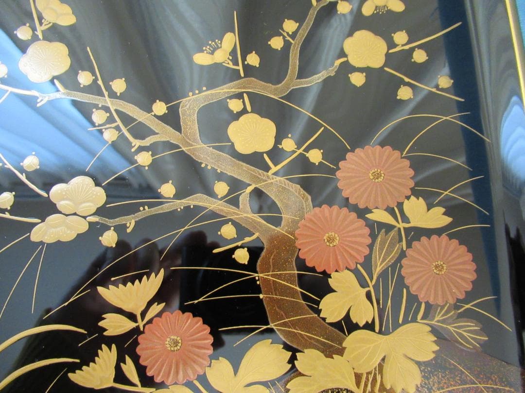 象彦 蒔絵 梨地 お盆 金彩 最高級 漆 金 京都 漆芸 漆芸