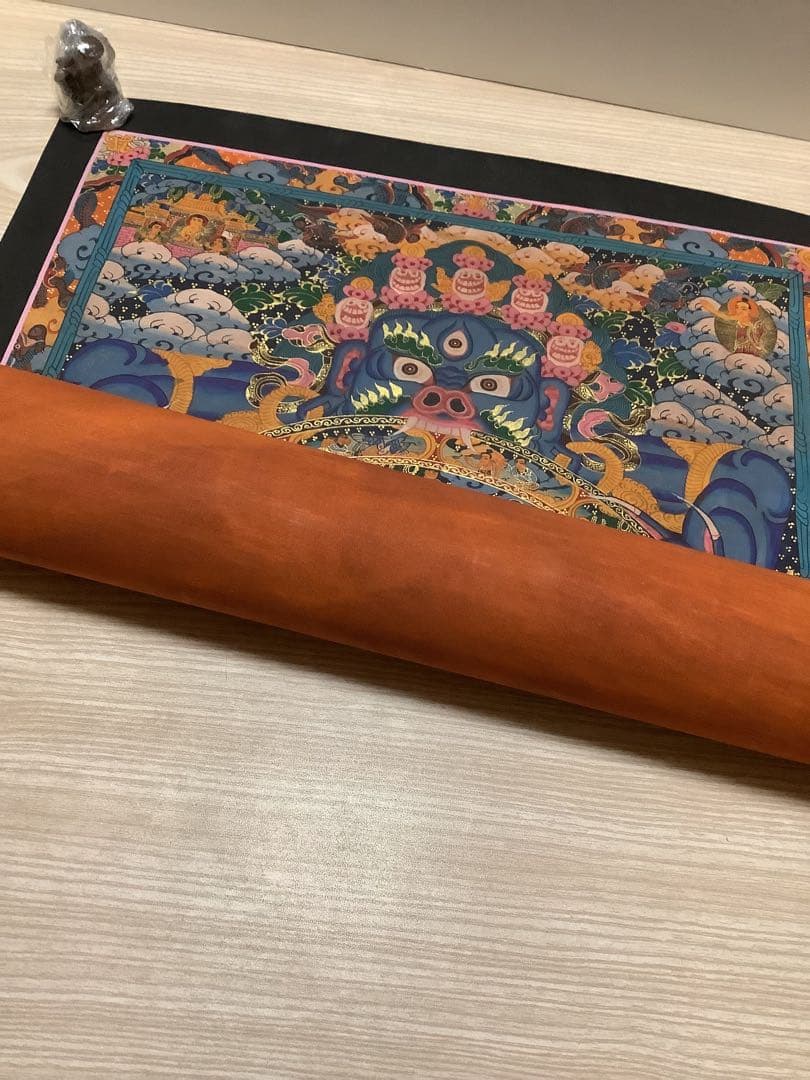 《 チベット密教　新品　1点物 》 手描き　曼荼羅　仏陀　六道輪廻　仏教　a2