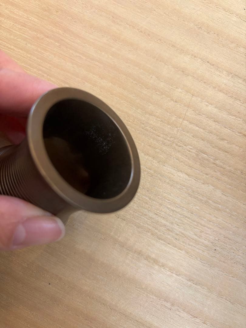 茶道具　唐銅蓋置　糸目　15代浄心　鵬雲斉好