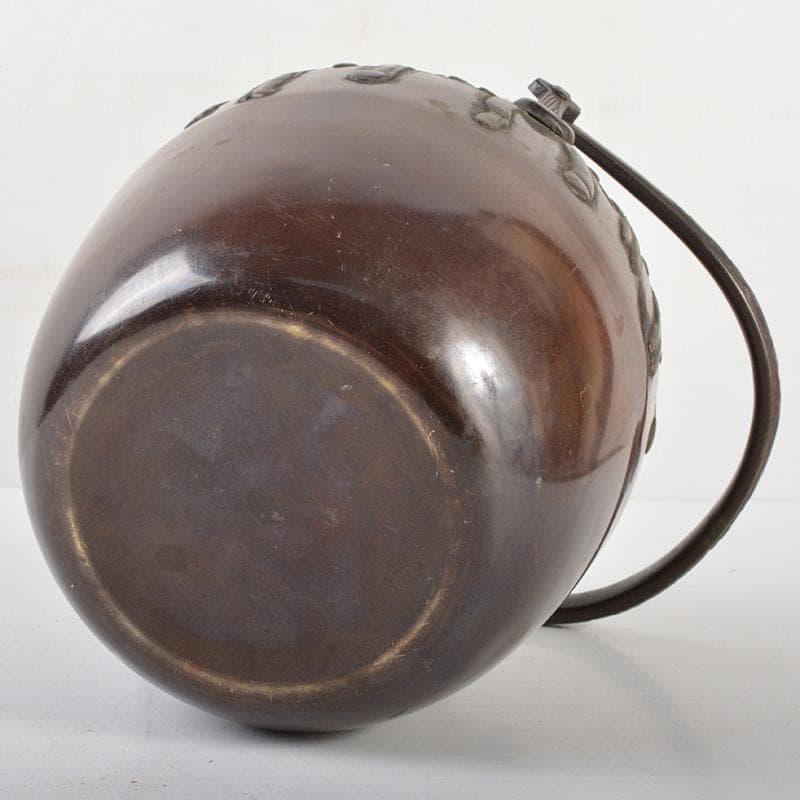 煎茶道具　唐銅　雨垂文様　水注　水次　銅瓶　合わせ箱　M　R6543