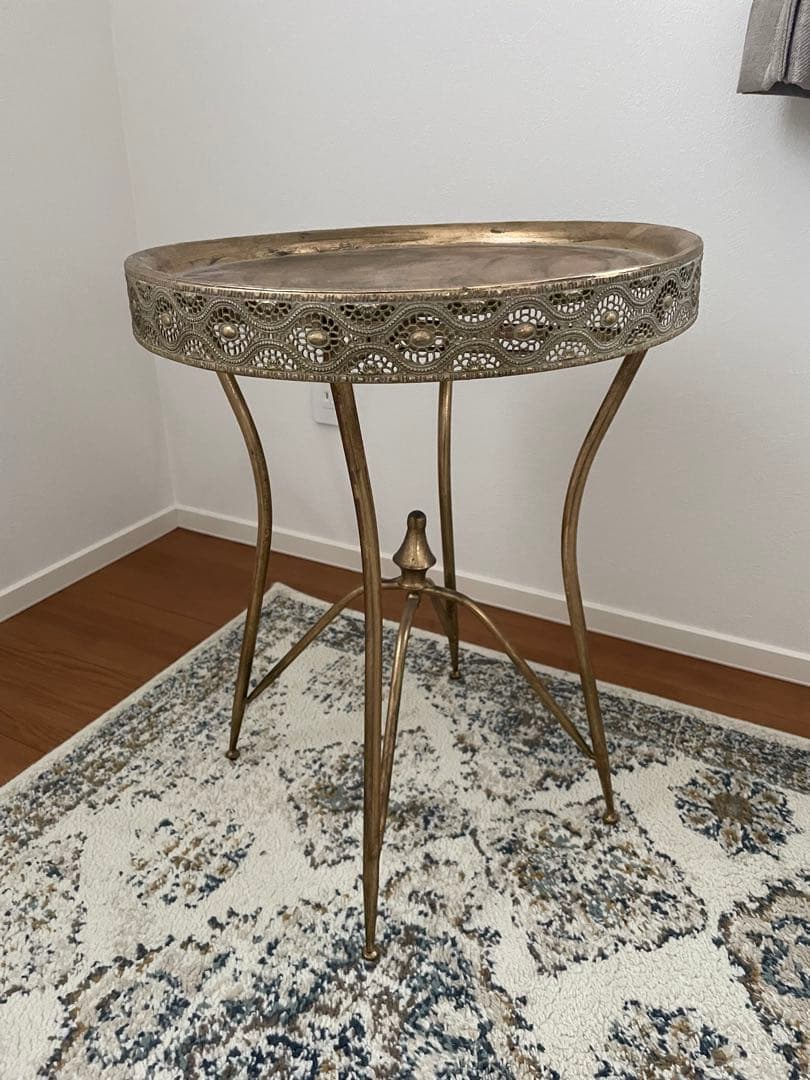 モロッコ風金色サイド　アンティーク　テーブル