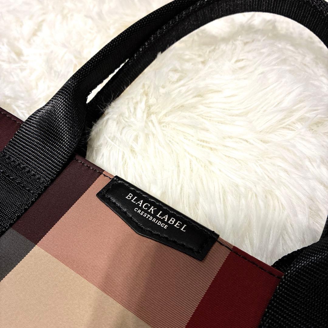 非売品　BLACK LABEL オリジナルレッドチェックトート　ノベルティ