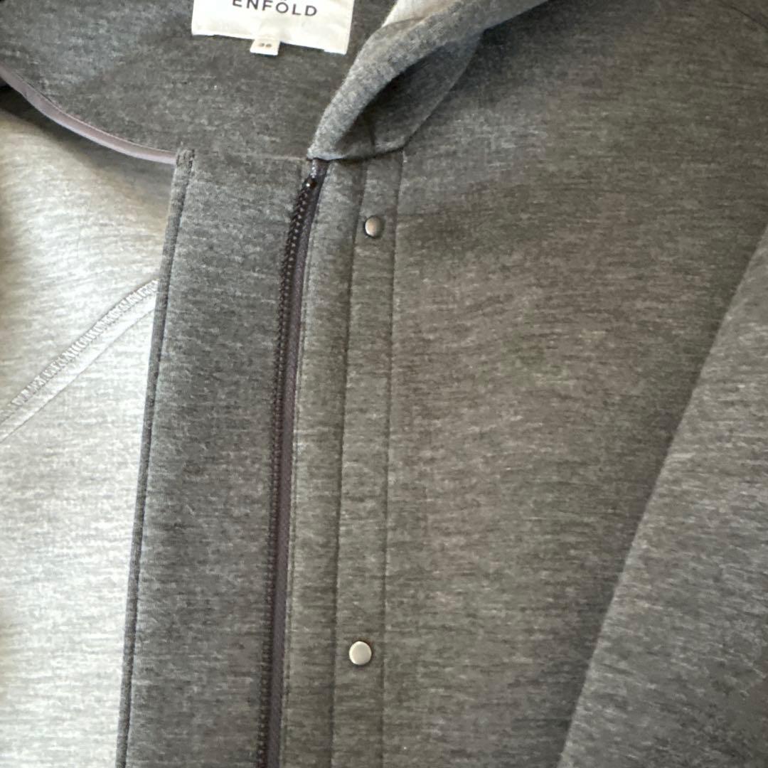 極美品❣️ ENFOLD エンフォールドボンデイング フレア コートグレーロング