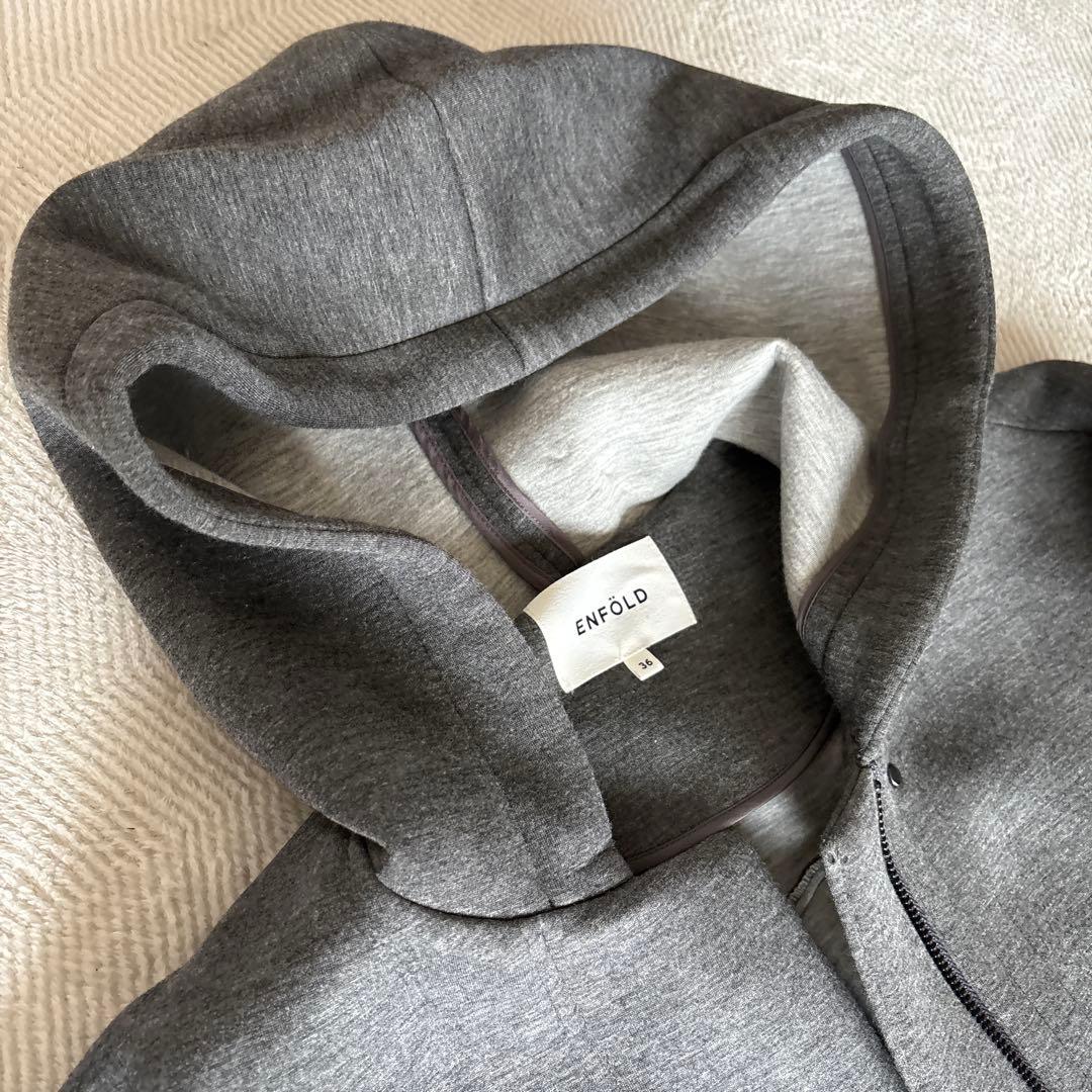 極美品❣️ ENFOLD エンフォールドボンデイング フレア コートグレーロング