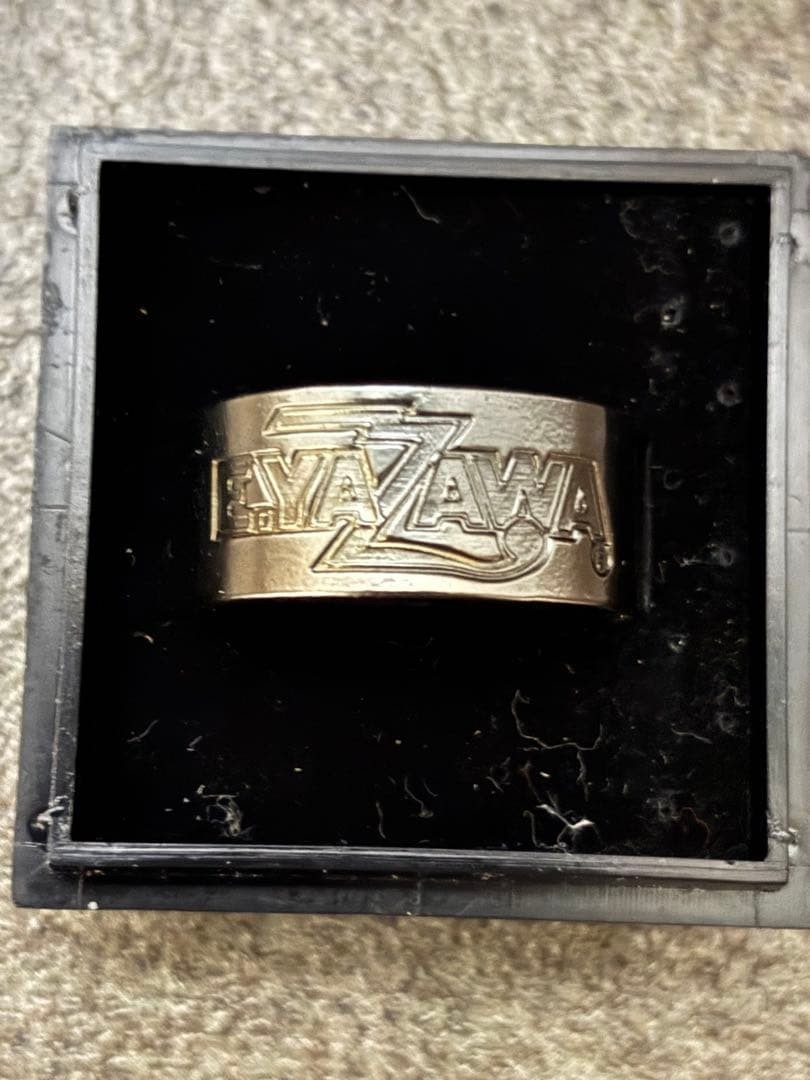[新品] E-YAZAWA 矢沢永吉　ブラックロゴ指輪リング