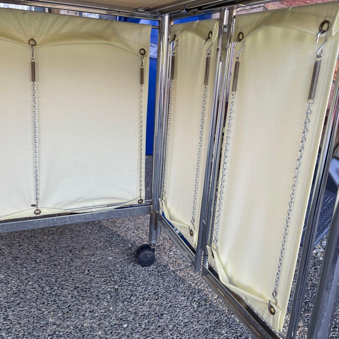 中折れ式ワゴン アイボリー 店舗用品　陳列什器　セールワゴン