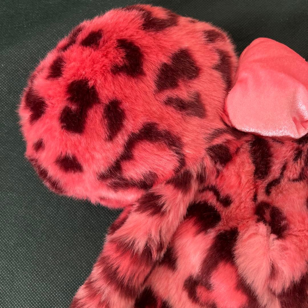 ディズニー　ミニー　ファンキャップ　ヒョウ柄　ハート型　ビジュー　ピンク　人気色