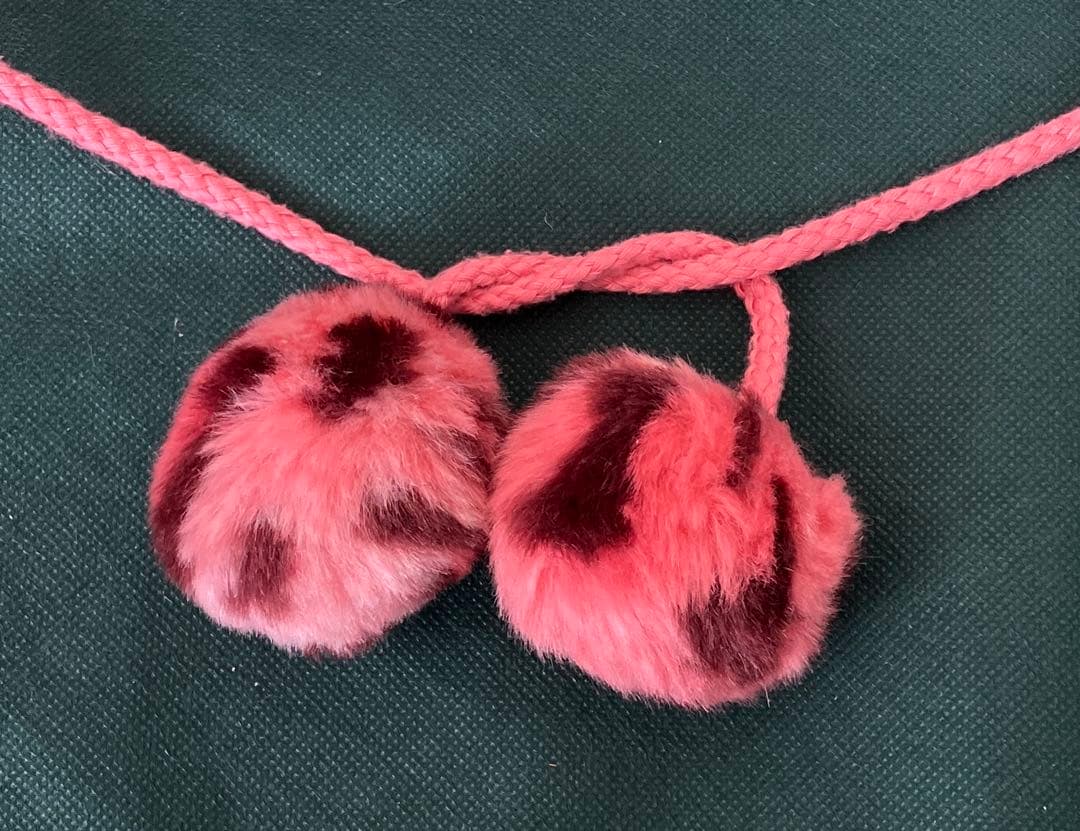 ディズニー　ミニー　ファンキャップ　ヒョウ柄　ハート型　ビジュー　ピンク　人気色