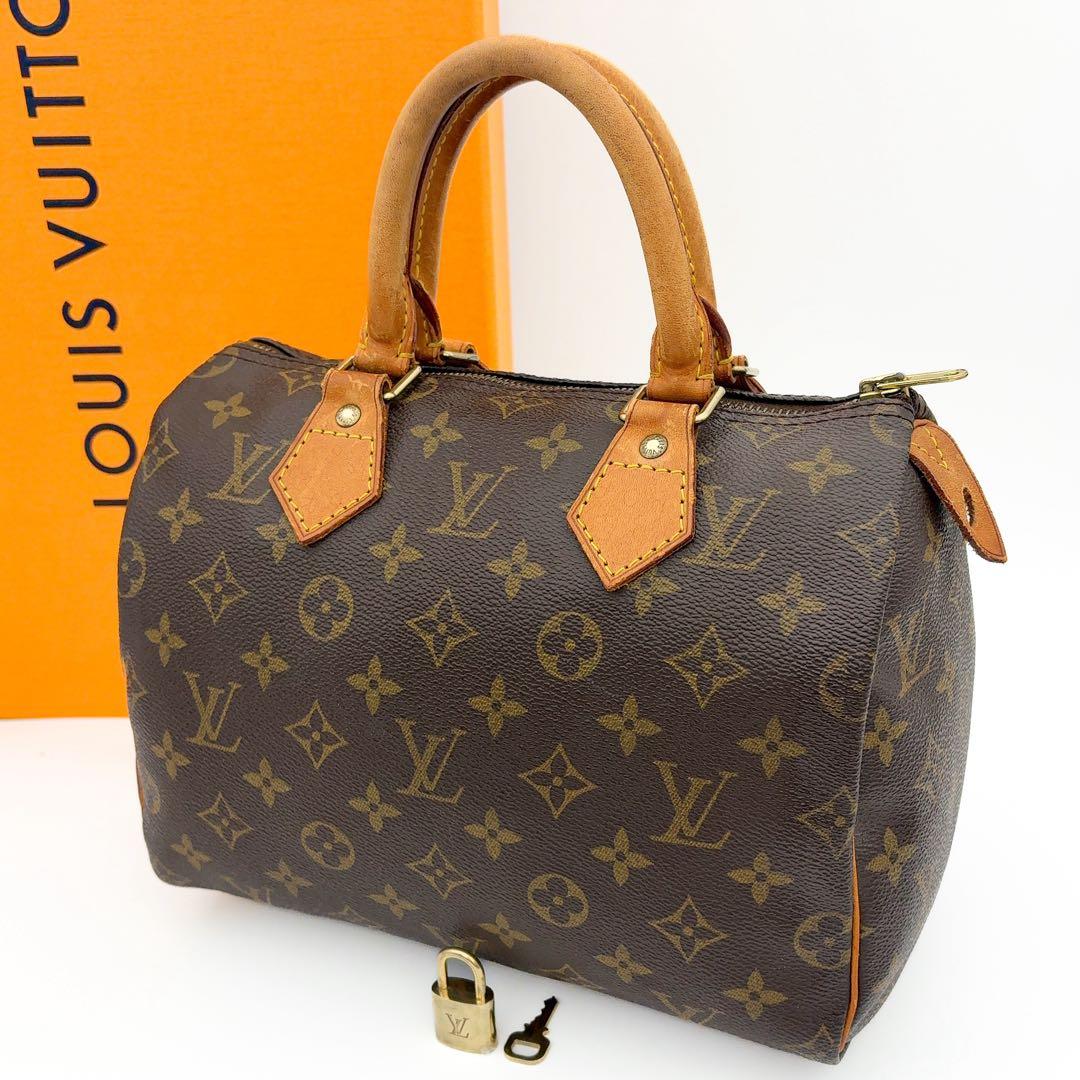 【超美品】ルイヴィトン モノグラム スピーディ25 ハンドバッグ ブラウン