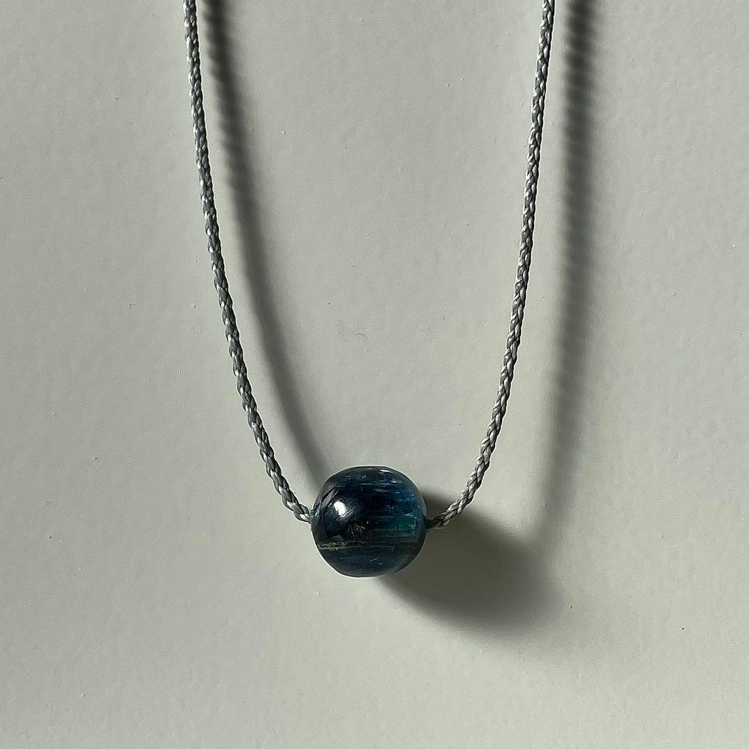 カイヤナイト ネパール産 ＊ マクラメネックレス 10