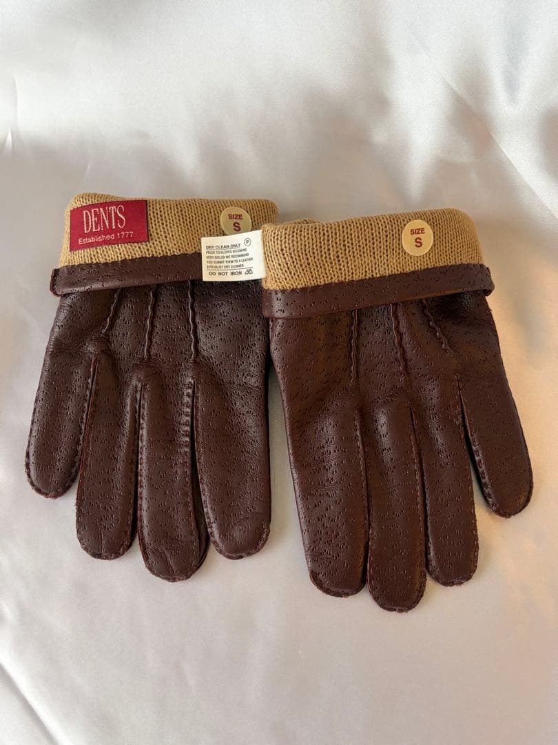 DENTS ブラウン手袋 サイズS