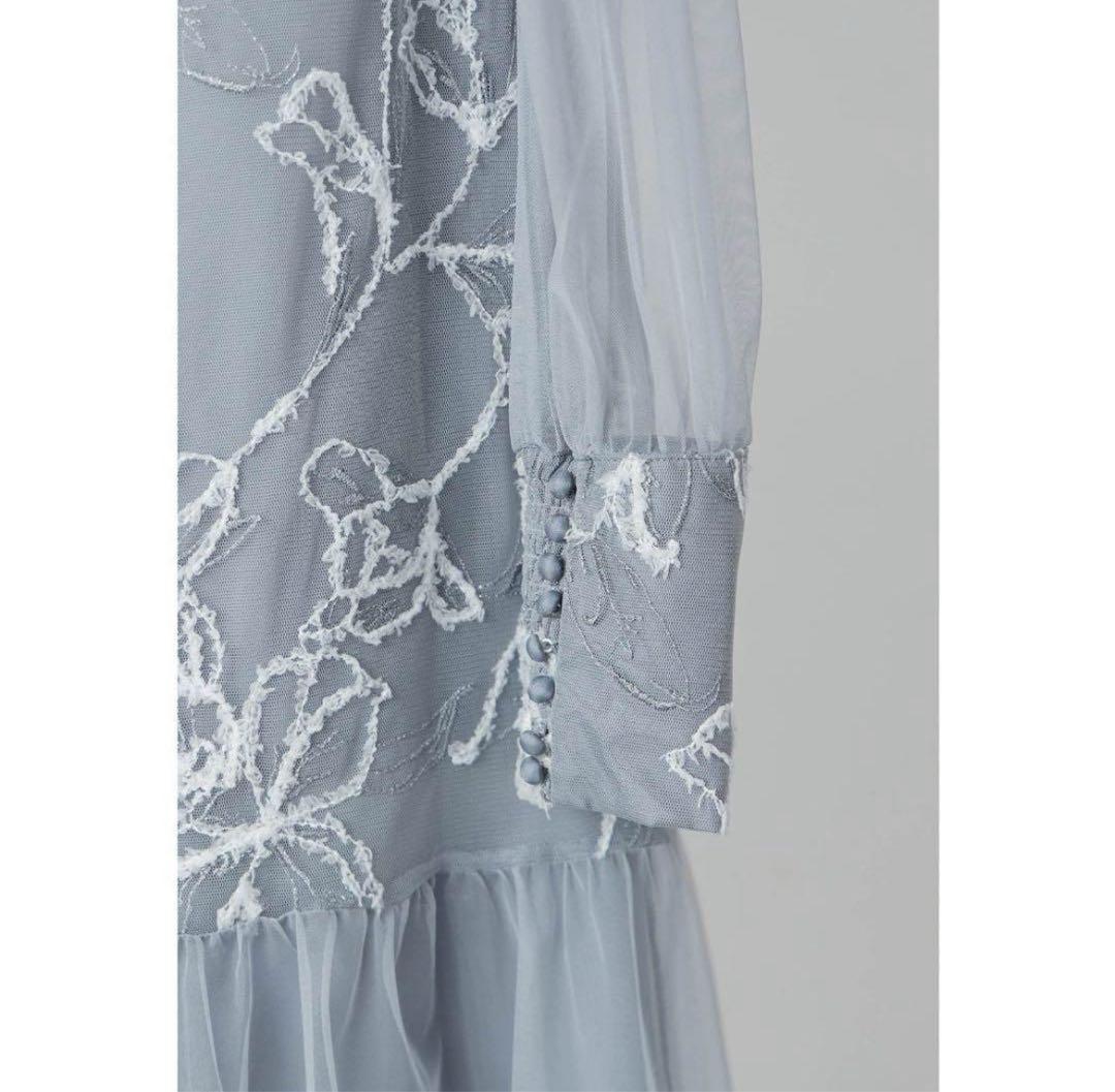 7★新品★La cadence　フェザーフラワーチュールドレス　M