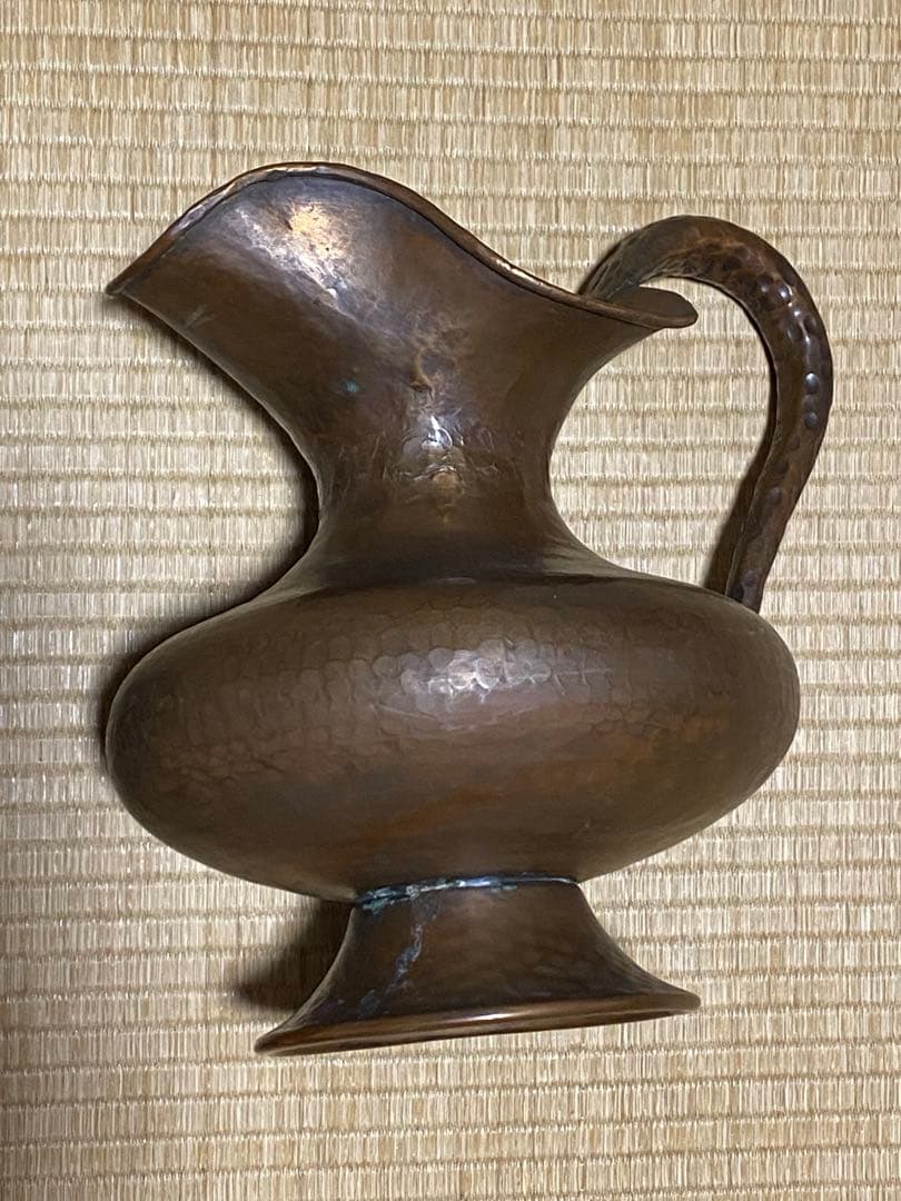 ♦鎚起銅器 ブロンズ 水差し 中東 ペルシャ〜西洋アンティーク 古美術品骨董品