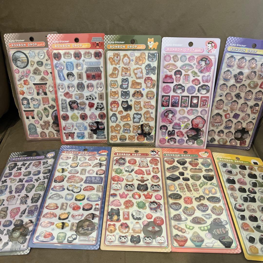 まとめ売り！ボンボンドロップシール　和柄　舞妓