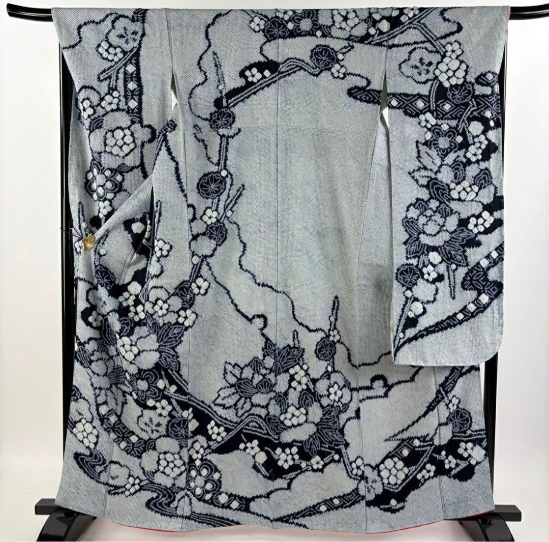 人間国宝　最高級　作家物　藍染　証紙　本疋田　総絞り　振袖　フルセット 振り袖