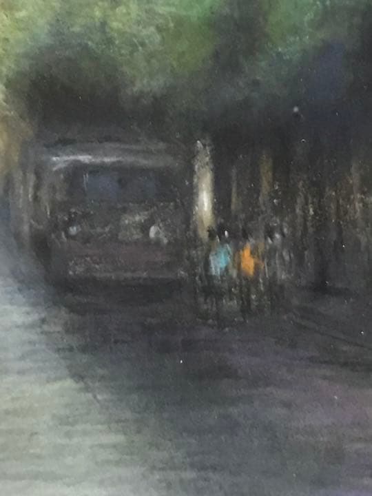 絵画★原画★１点物の作品★本物★額装★インテリア★パステル画★水彩画★風景画