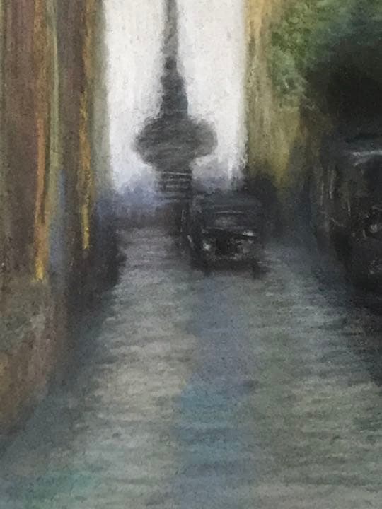 絵画★原画★１点物の作品★本物★額装★インテリア★パステル画★水彩画★風景画