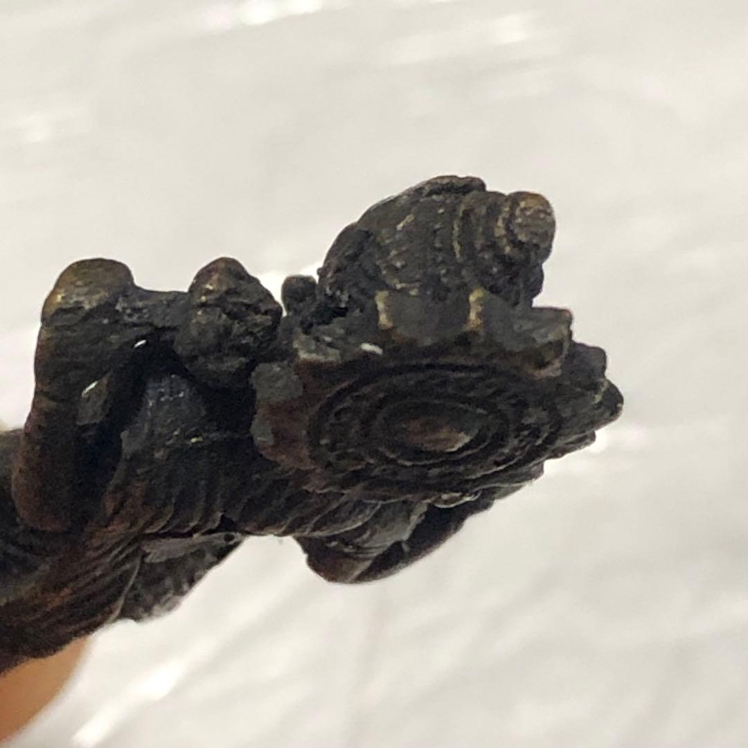 珍品◼️また蔵から謎の優しそうなお顔の金属製の神様の直立仏像が出て来ました。