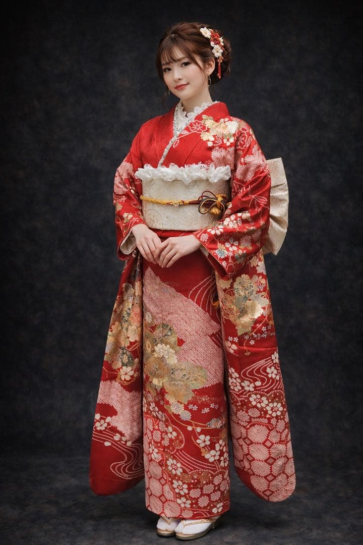 振袖 正絹　振袖フルセット　成人式　振袖6点セット