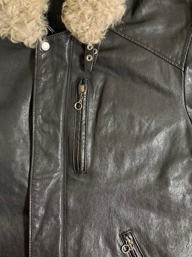 HALB ボア レザージャケット boa biker jacket 00s