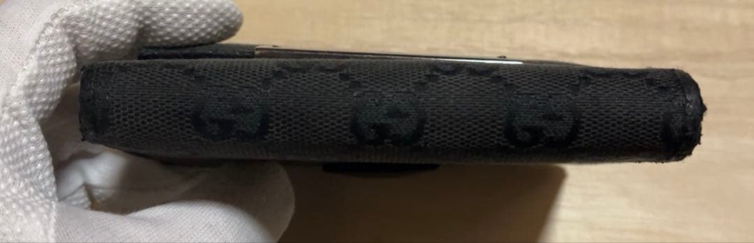 【箱付き】 GUCCI グッチ 二つ折り 財布 GG キャンバス レザー