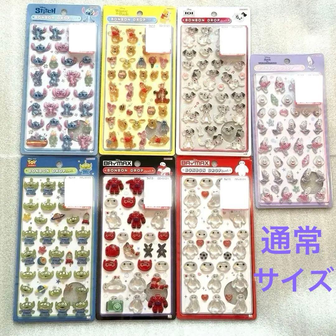 【正規品】 新品 ボンボンドロップシール ディズニー 大 7点セット